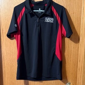 Holloway Black and Red Short-Sleeve Athletic Polo